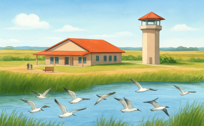 Original JustKansas illustration for Cheyenne Bottoms Wildlife Area