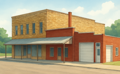 Original JustKansas illustration for City of Dorrance
