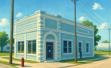 Original JustKansas illustration for City of Woodston