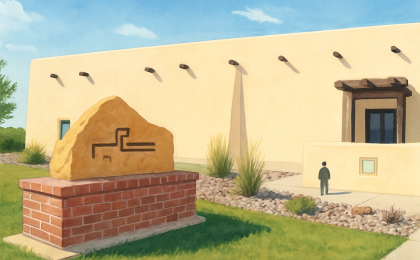 Original JustKansas illustration for El Quartelejo Museum