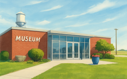 Original JustKansas illustration for High Plains Museum