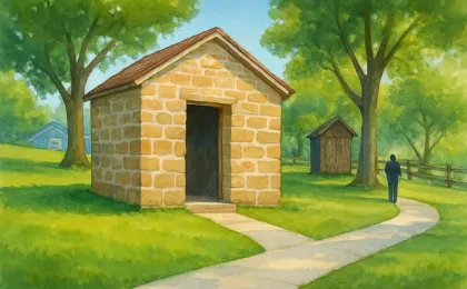 Original JustKansas illustration for Historic Lecompton Jail