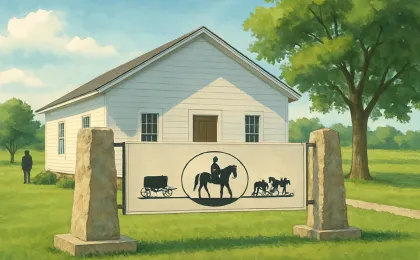Original JustKansas illustration for Jewell County Historical Society Museum