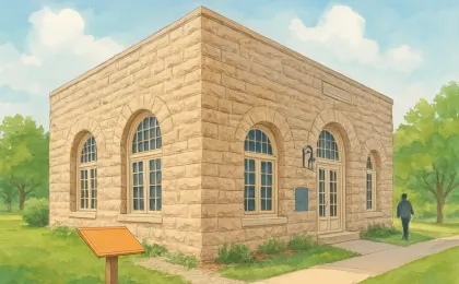 Original JustKansas illustration for John Brown Museum State Historic Site