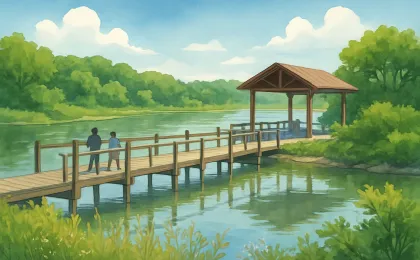 Original JustKansas illustration for Junction City Wetlands and Riverwalk Landing
