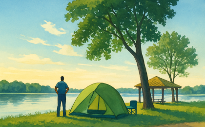Original JustKansas illustration for Lake Coldwater