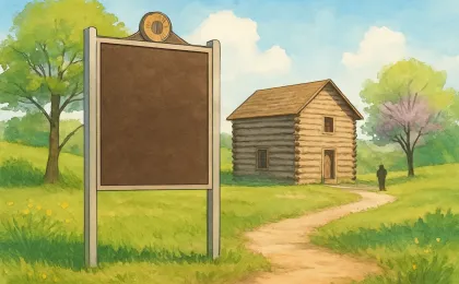 Original JustKansas illustration for Marais des Cygnes Massacre State Historic Site