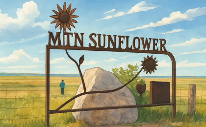 Original JustKansas illustration for Mount Sunflower