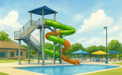 Original JustKansas illustration for Norton Aquatic Center