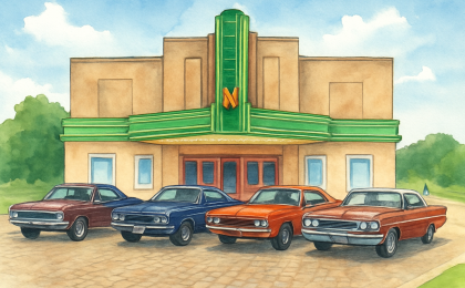 Original JustKansas illustration for Norton Historic Theatre