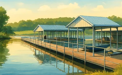 Original JustKansas illustration for Pomona Lake Marina