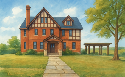 Original JustKansas illustration for Red Rocks State Historic Site