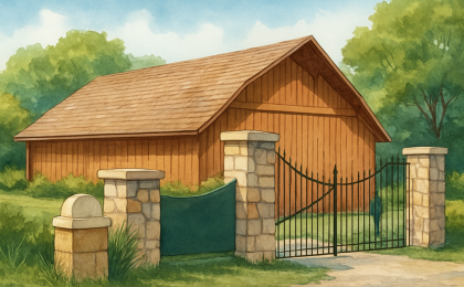 Original JustKansas illustration for St. Marys Indian Pay Station Museum Complex