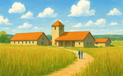 Original JustKansas illustration for Tallgrass Prairie National Preserve