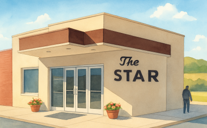 Original JustKansas illustration for Tribune's Star Theater