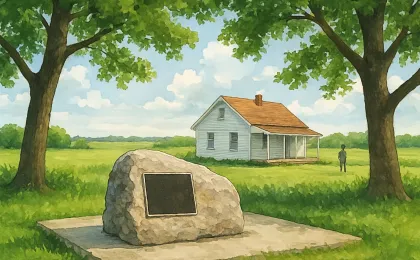 Original JustKansas illustration for Walter Johnson Birthplace Memorial