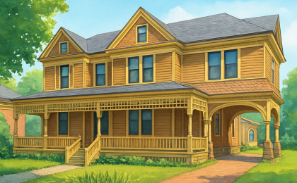 Original JustKansas illustration for Warkentin House