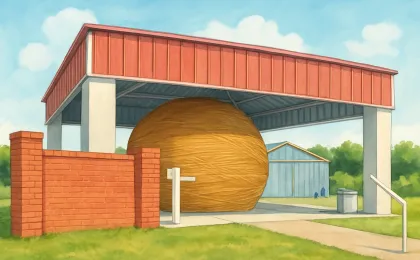 Original JustKansas illustration for World's Largest Ball of Twine